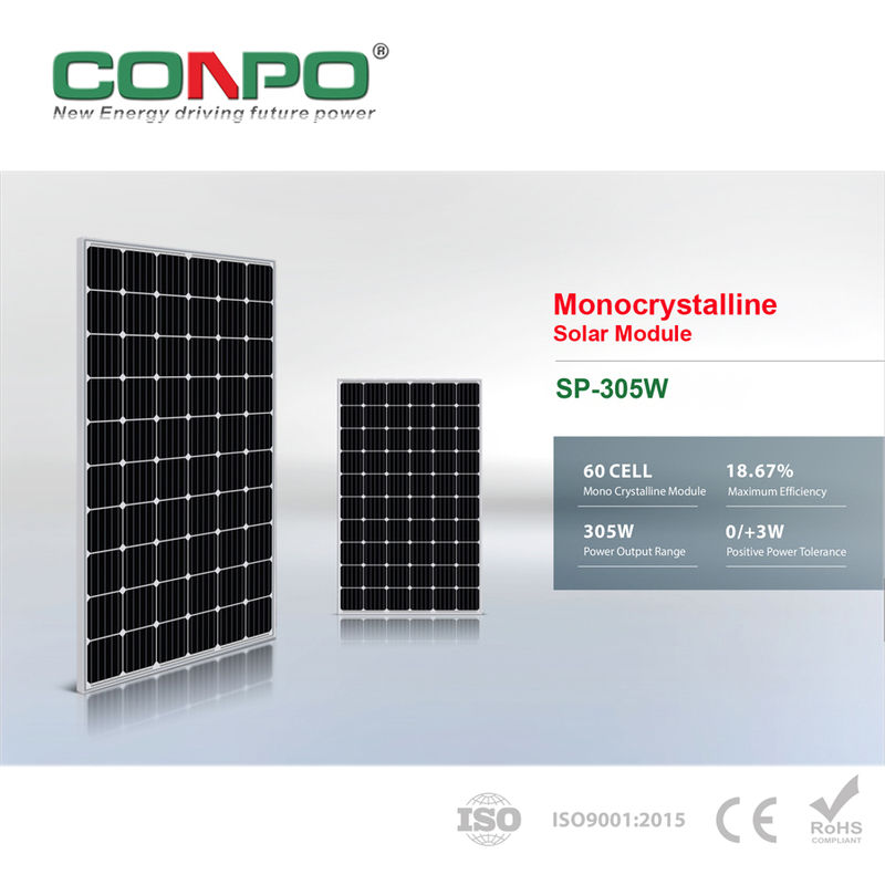 305W, 60Cell, Monocrystalline Solar Panel, PV Module