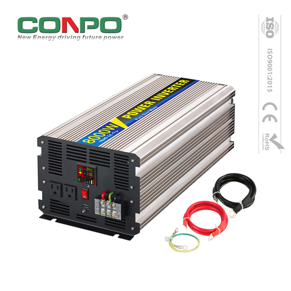 8000W, DC24V or 48V, AC 220V, DC-AC Pure Sine Wave Inverter