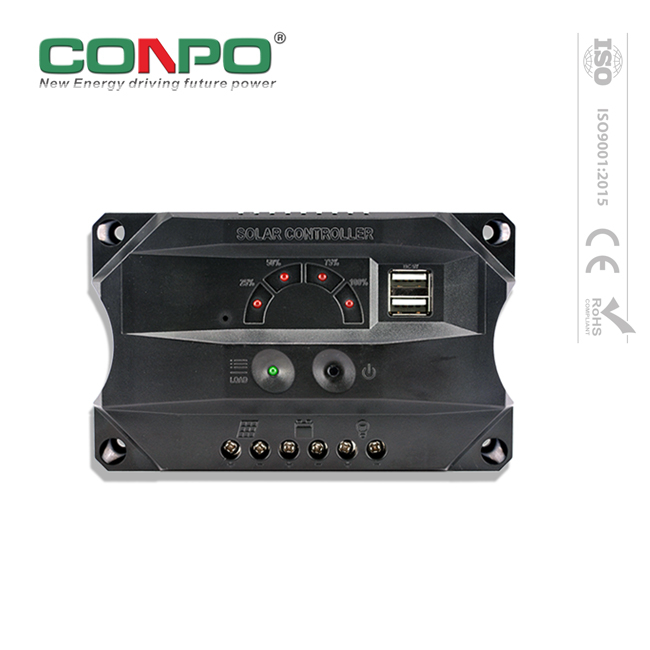 10A,12V/24V Auto,PWM,2*USB,LED SMC Solar Charge Controller/Regulator