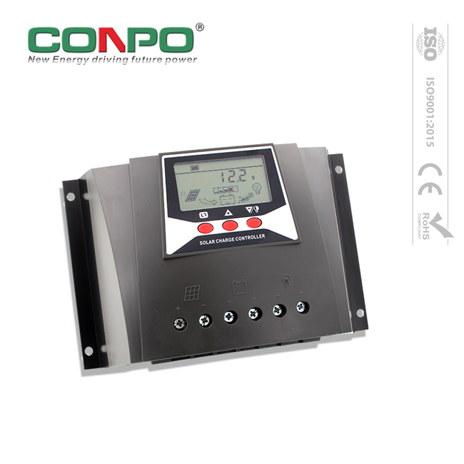 50A, 12V/24V/36V/48V Auto., PWM, LCD WP Solar Charge Controller/Regulator