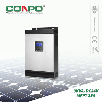 3KVA/2400W, DC24V, MPPT 25A, AC230V, Hybrid Solar Inverter