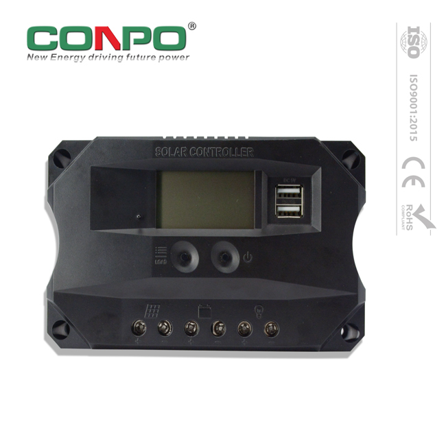 50A,12V/24V Auto,PWM,2*USB,LCD SMC Solar Charge Controller/Regulator
